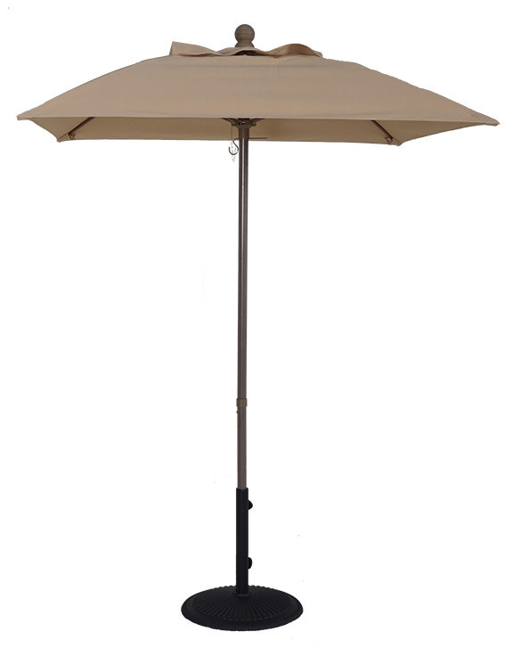 (EC55FPOP-SQU) 5 1/2' Aluminum Market Square Pop-Up Umbrella