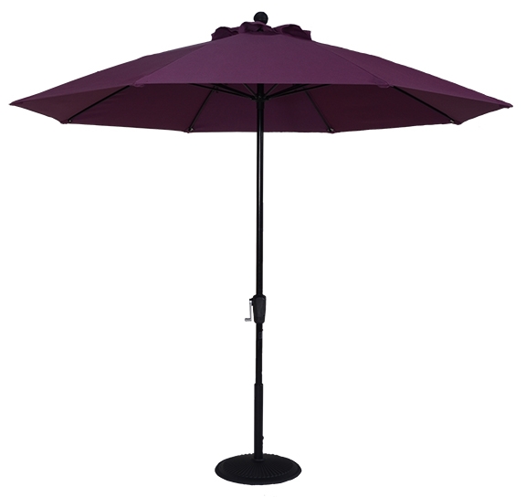 (EC9FCRK) 9 ft. Aluminum Market Crank Umbrella - No Tilt - Beach Umbrellas