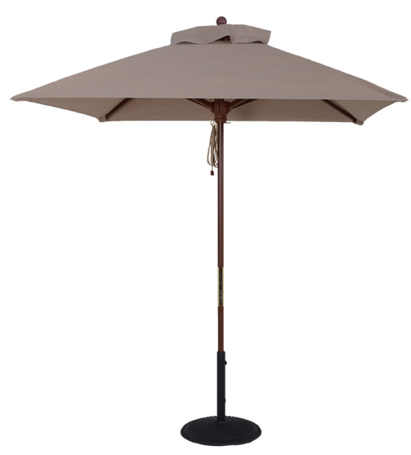 (BJ1006-SQU) 6 1/2 ft. Wood Market Square Umbrella
