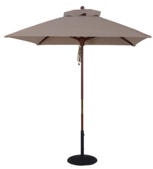 (BJ1011) 7 1/2 ft. Wood Market Square Umbrella