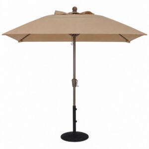 HD55FAUTO-SQU tan square umbrella with wider canopy